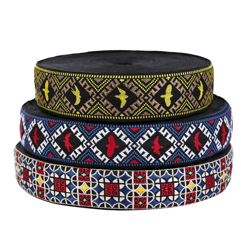 3YARD 50MM 2" Geometry Ethnic Jacquard Webbing Polyester Woven Ribbon Purse Backpack Clothing Decor DIY Garment Accessories
3YARD 50MM 2" Geometry Ethnic Jacquard Webbing Polyester Woven Ribbon Purse Backpack Clothing Decor DIY Garment Accessories