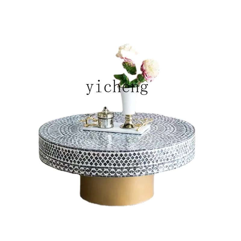 ZK Shell Post-Modern round Tea Table Living Room Coffee Table Light Luxury Designer Creative Tea
ZK Shell Post-Modern round Tea Table Living Room Coffee Table Light Luxury Designer Creative Tea