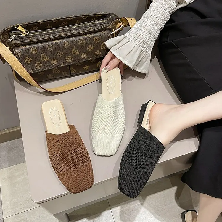 Faionable Knitted Low Heel Mules Women's Slippers Spring Summer New Sle Outdoor Wearable Korean Version Slip-On oes
Faionable Knitted Low Heel Mules Women's Slippers Spring Summer New Sle Outdoor Wearable Korean Version Slip-On oes