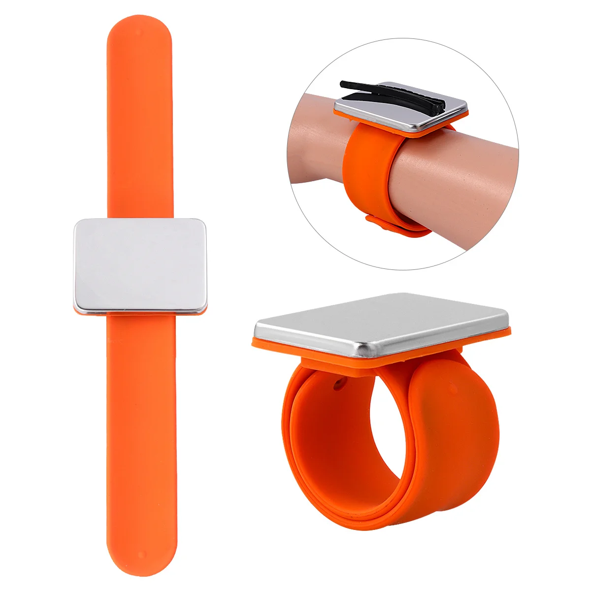 Magnetic Bobbie Pin Bracelet Orange Silicone Slap Band Hairdresser Tool Pin Holder For Hair Clips Steady Wear Hair Salon
Magnetic Bobbie Pin Bracelet Orange Silicone Slap Band Hairdresser Tool Pin Holder For Hair Clips Steady Wear Hair Salon