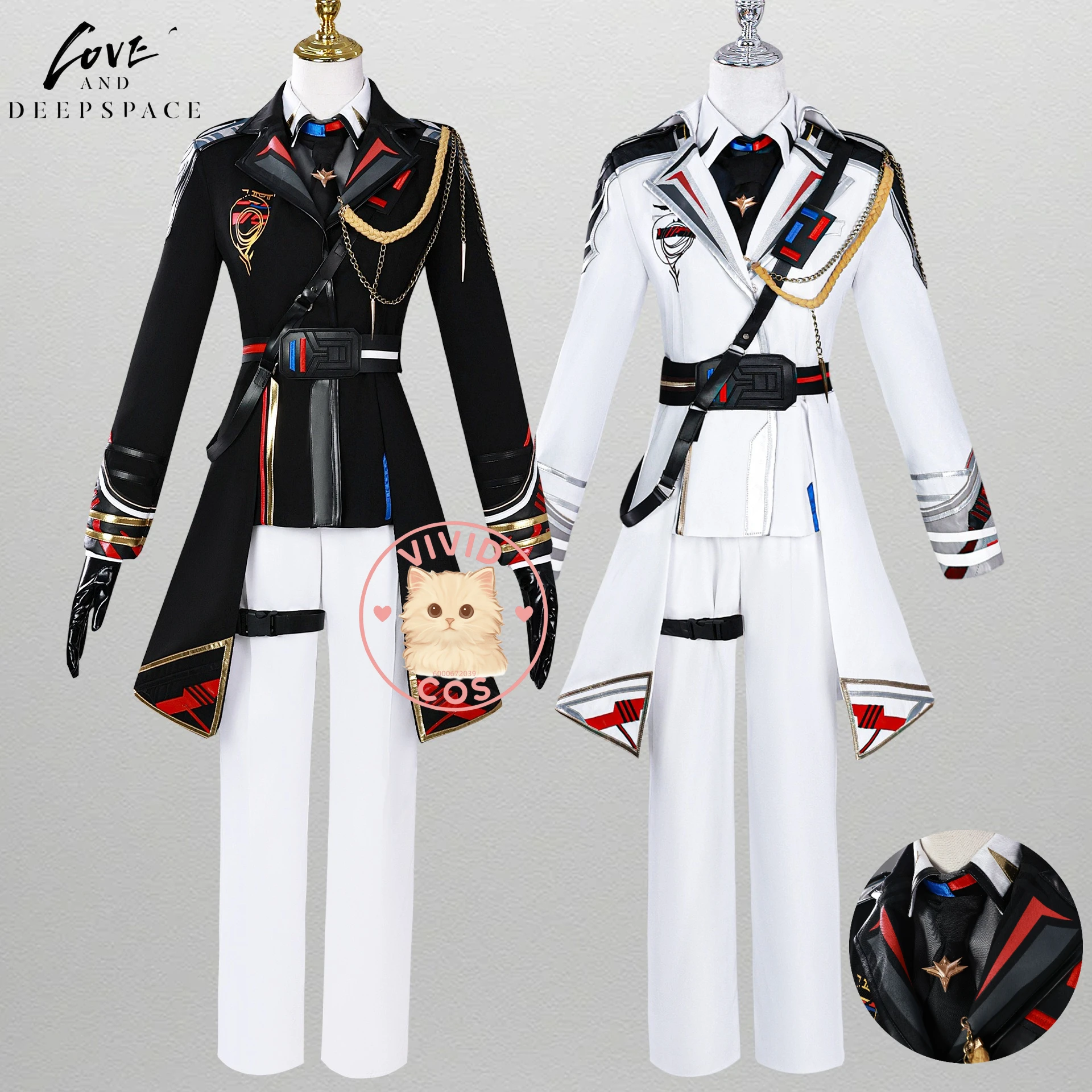 Game Love and Deepspace Cospaly Costume Fashion Space Fleet Officer Role Playing White Black Uniform for Adult Women Party Suit
Game Love and Deepspace Cospaly Costume Fashion Space Fleet Officer Role Playing White Black Uniform for Adult Women Party Suit