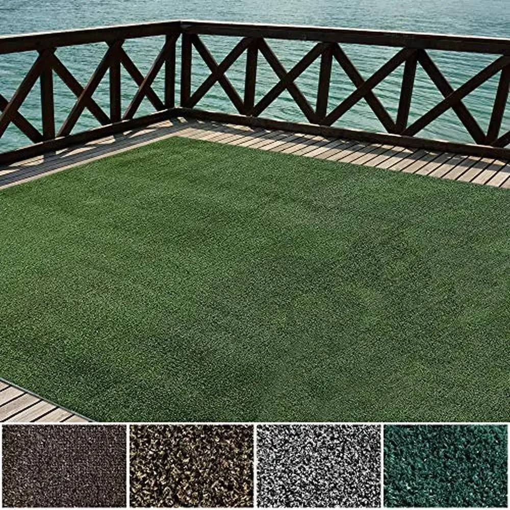 Outdoor Green Turf Rug 4'X8' Low Pile Synthetic Grass Bound Edges Foldable Stain Resistant UV Stabilized Easy Care Drainable
Outdoor Green Turf Rug 4'X8' Low Pile Synthetic Grass Bound Edges Foldable Stain Resistant UV Stabilized Easy Care Drainable