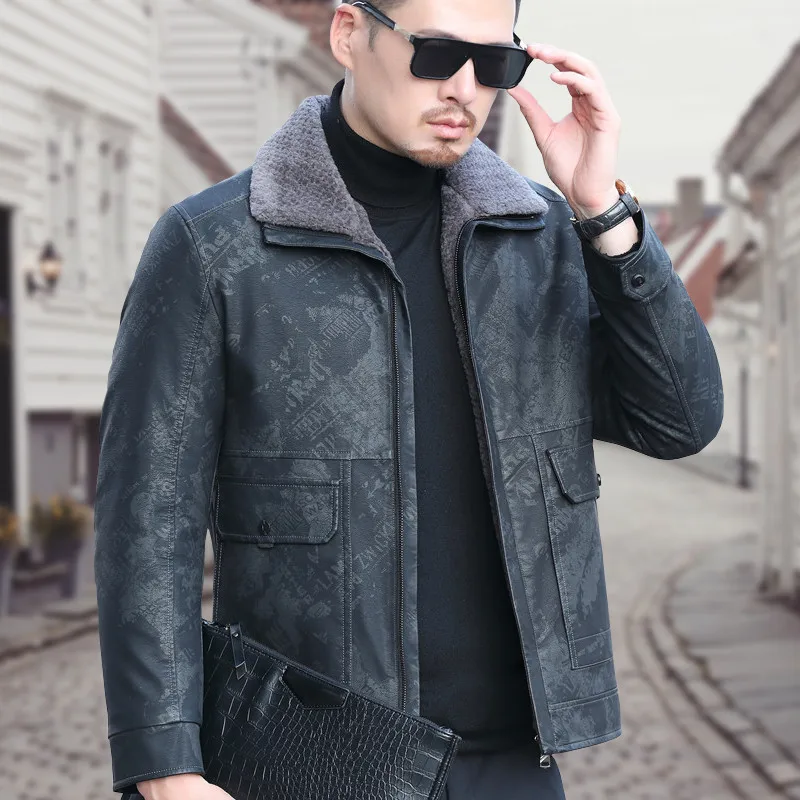 Pop Thick Leather Jacket Mens Winter Autumn Men's Jacket Fashion Faux Fur Collar Windproof Warm Coat Male Brand Clothing M-3Xl
Pop Thick Leather Jacket Mens Winter Autumn Men's Jacket Fashion Faux Fur Collar Windproof Warm Coat Male Brand Clothing M-3Xl