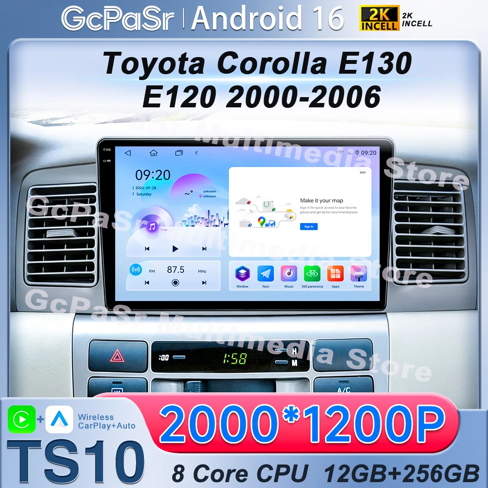 Car Radio For Toyota Corolla 2001 2002 2003 2004 E120 E130 Wireless Carplay Android Auto 4G Car Multimedia Stereo DSP DIN
Car Radio For Toyota Corolla 2001 2002 2003 2004 E120 E130 Wireless Carplay Android Auto 4G Car Multimedia Stereo DSP DIN