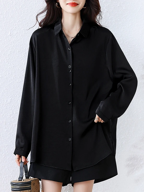Faionable Loose Bla Slimming Long Sve irt Women's Casual Spring Autumn Wear New Large Size Ele Top
Faionable Loose Bla Slimming Long Sve irt Women's Casual Spring Autumn Wear New Large Size Ele Top