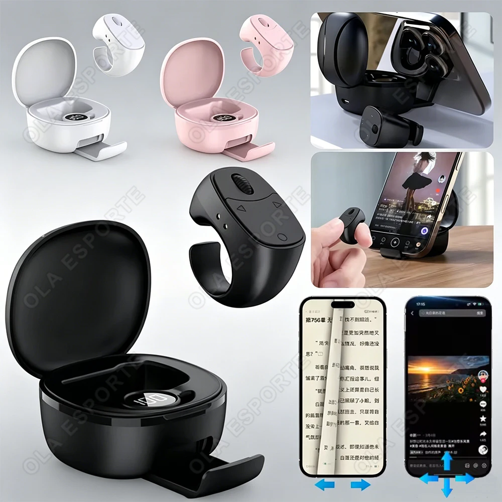 Fingertip Remote Control Scrolling Ring Multi-Function Selfie Button Display Remote Control Ring Mobile Controller
Fingertip Remote Control Scrolling Ring Multi-Function Selfie Button Display Remote Control Ring Mobile Controller