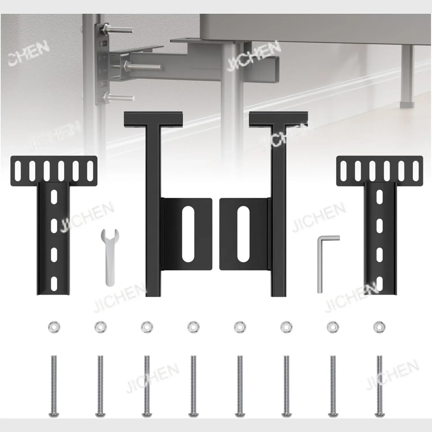 JC Прикроватная рама подходит для кронштейна изголовья металлического прикроватного каркаса.
JC Прикроватная рама подходит для кронштейна изголовья металлического прикроватного каркаса.