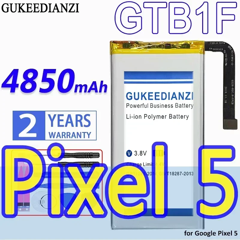 GTB1F Rechargeable High Capacity Mobile Phone Batteries Cell Phone Portable Battery 4850mAh For Google Pixel 5 Pixel5
GTB1F Rechargeable High Capacity Mobile Phone Batteries Cell Phone Portable Battery 4850mAh For Google Pixel 5 Pixel5