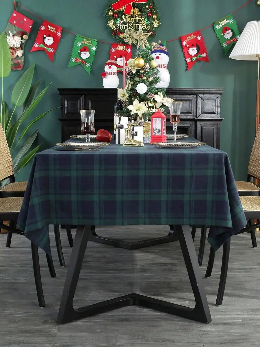 1pc Green Plaid Tablecloth, Classic Nordic Style Dining Table Decor Cloth, Suitable For Party, Dining Table, Coffee Table,
1pc Green Plaid Tablecloth, Classic Nordic Style Dining Table Decor Cloth, Suitable For Party, Dining Table, Coffee Table,