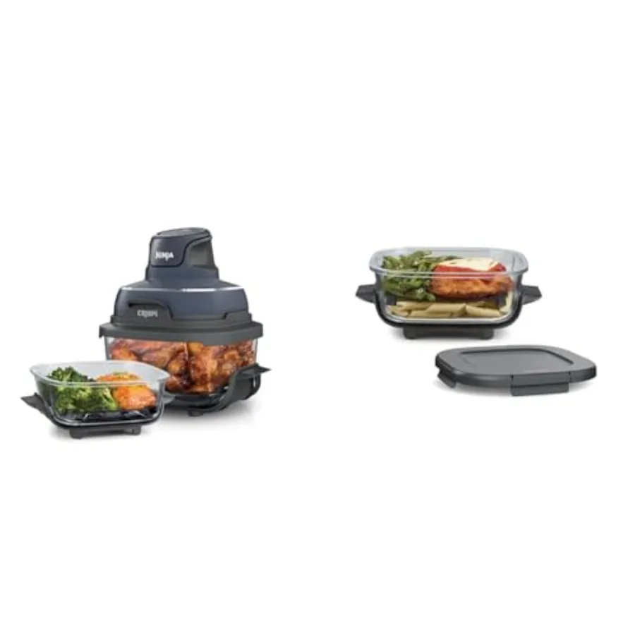 4QT Air Fryer with Crispi System and 3 Containers Microwave Oven Freezer Dishwasher Safe Non-Toxic Portable Cooking System Comp
4QT Air Fryer with Crispi System and 3 Containers Microwave Oven Freezer Dishwasher Safe Non-Toxic Portable Cooking System Comp