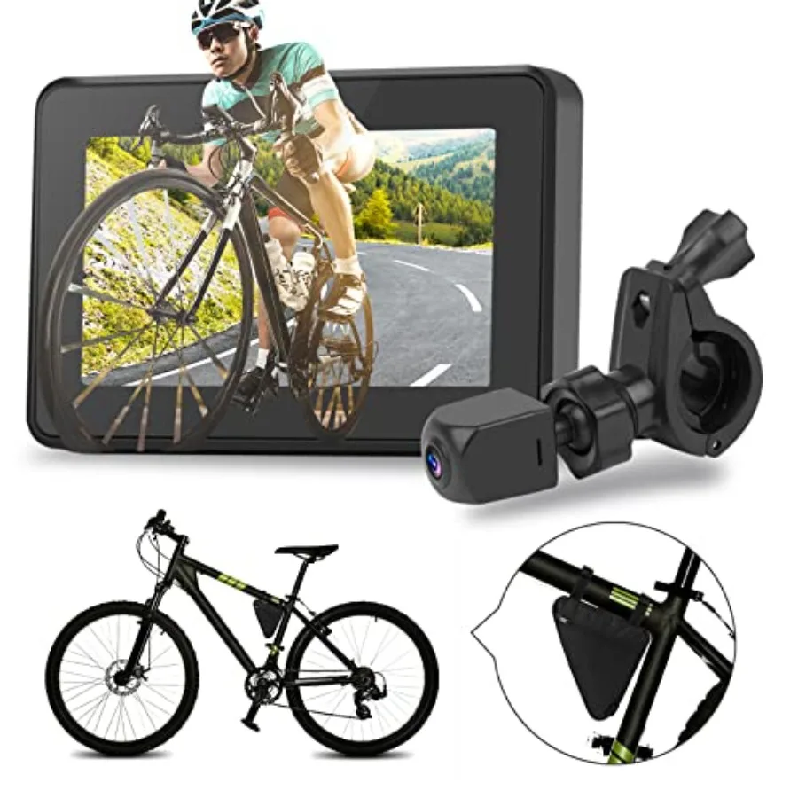 Bike Bicycle Mirror, 1080P Bicycle Rear View camera with 4.3" Screen, 130° Wide Angle Color Night Vision Bikes Camera 360° Adju
Bike Bicycle Mirror, 1080P Bicycle Rear View camera with 4.3" Screen, 130° Wide Angle Color Night Vision Bikes Camera 360° Adju