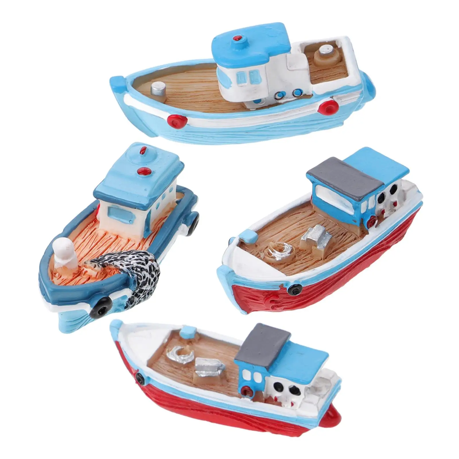 4 Pcs Resin Fishing Boat Ornaments Mediterranean Style Miniature Decorations Home Party Dollhouse Craft Travel Gifts
4 Pcs Resin Fishing Boat Ornaments Mediterranean Style Miniature Decorations Home Party Dollhouse Craft Travel Gifts