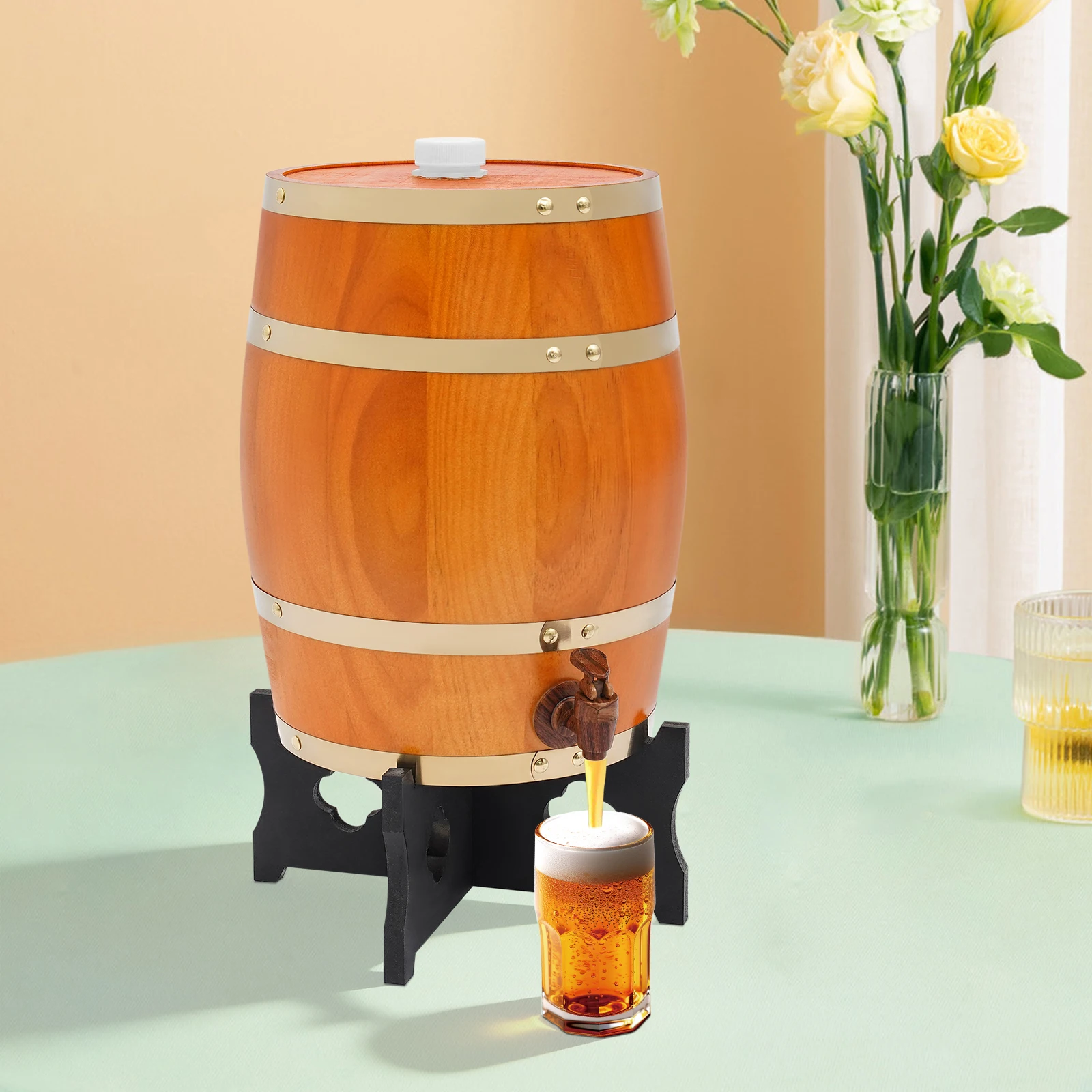 10L Strong Bearing Vertical Wooden Wine Barrel Multifunctional Vertical Placement Beige-yellow Wine Barrel
10L Strong Bearing Vertical Wooden Wine Barrel Multifunctional Vertical Placement Beige-yellow Wine Barrel