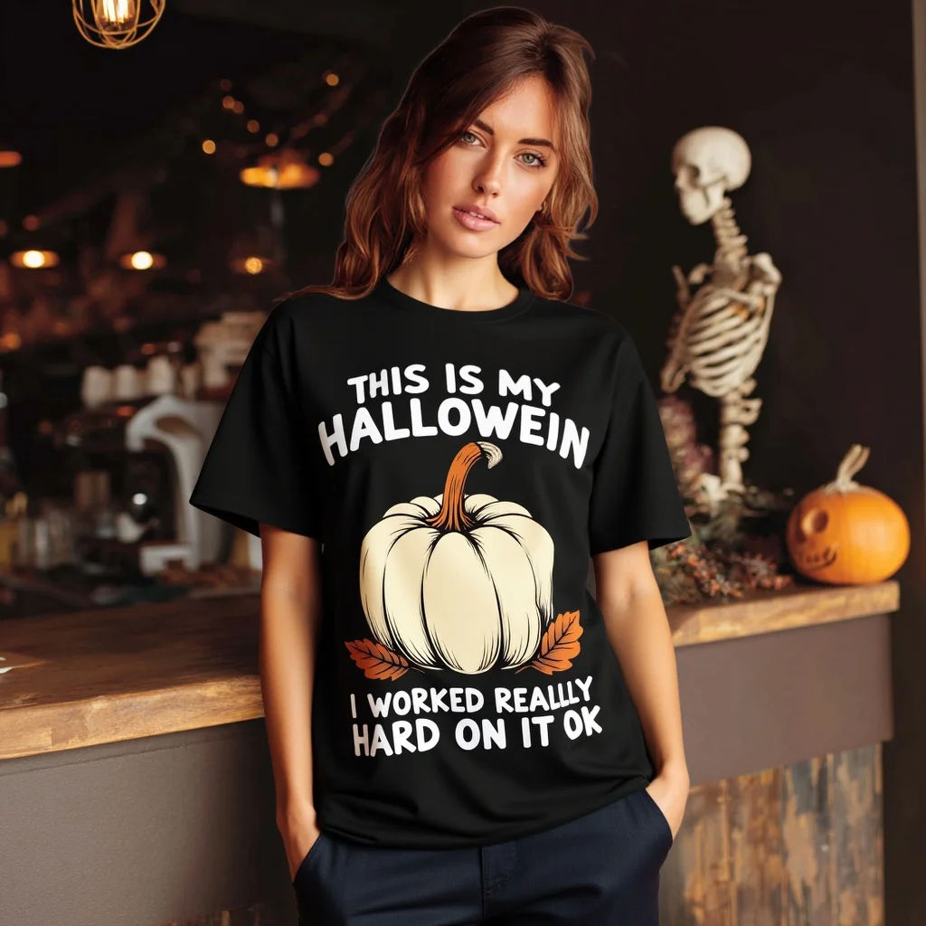 Женская футболка Zaelia с тыквой и вдохновляющим текстом для вечеринки на Хэллоуин 
Женская футболка Zaelia с тыквой и вдохновляющим текстом для вечеринки на Хэллоуин