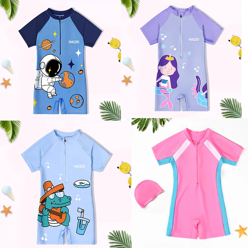 Boys Girls One-Piece Swimwear Cartoon Print Quick-dry Children Swimsuit Large&Small Kid Beach Flat Corner Sunscreen Baby Suit
Boys Girls One-Piece Swimwear Cartoon Print Quick-dry Children Swimsuit Large&Small Kid Beach Flat Corner Sunscreen Baby Suit