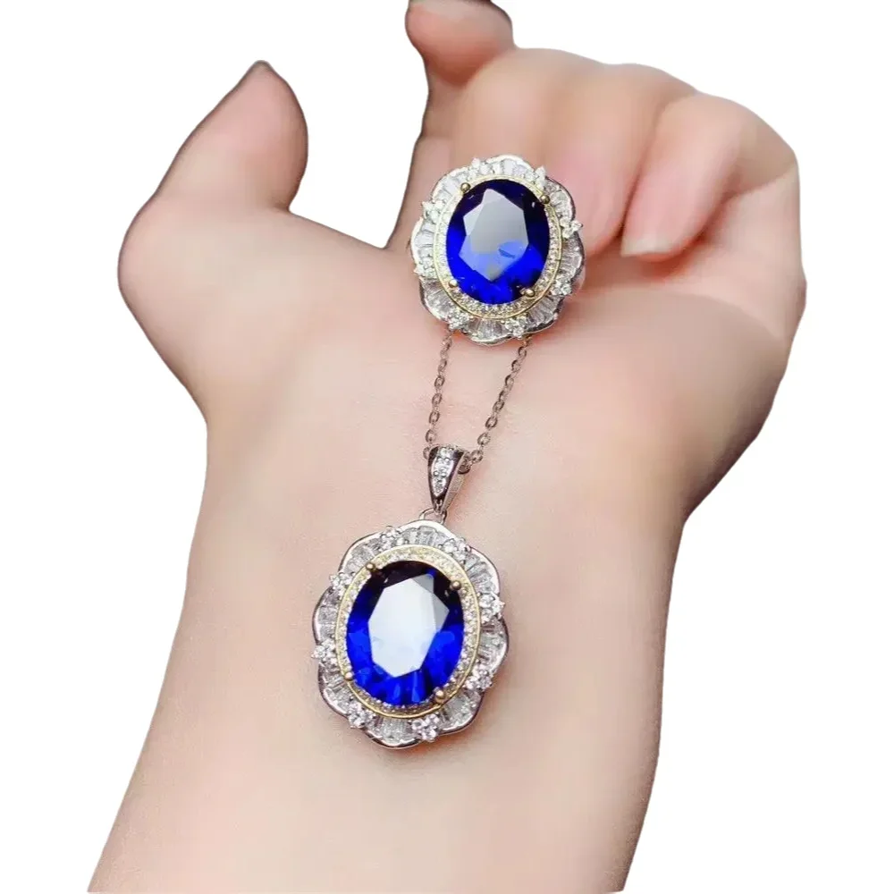 KJJEAXCMY-925 Sterling Silver Natural Sapphire Female Ring Set, Fine Jewelry, Pendant Gift, Birthday Party, Wedding, Engagemen
KJJEAXCMY-925 Sterling Silver Natural Sapphire Female Ring Set, Fine Jewelry, Pendant Gift, Birthday Party, Wedding, Engagemen