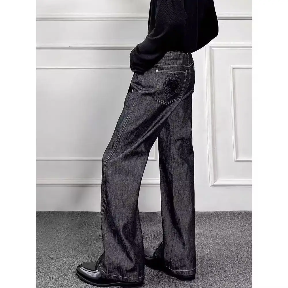 Hong Kong Sle Men's Jeans Letter Print High Street Trendy Cotton Polyester Blend Straight Leg mid Waist Hip Hop Pants
Hong Kong Sle Men's Jeans Letter Print High Street Trendy Cotton Polyester Blend Straight Leg mid Waist Hip Hop Pants