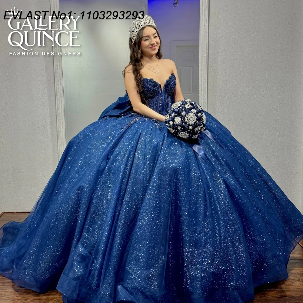 EVLAST Customized Shiny Navy Blue Quinceanera Dress Ball Gown Applique Beading Bow Corset Sweet 16 Vestido De 15 Anos E1Q174
EVLAST Customized Shiny Navy Blue Quinceanera Dress Ball Gown Applique Beading Bow Corset Sweet 16 Vestido De 15 Anos E1Q174