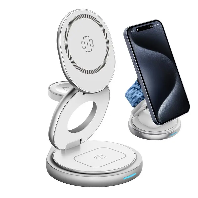Magnet Phone Charger 3 In 1 Fast Charging Wireless Foldable Magnetic Charger Magnetic Phone Chargers With 360 Degrees Rotation
Magnet Phone Charger 3 In 1 Fast Charging Wireless Foldable Magnetic Charger Magnetic Phone Chargers With 360 Degrees Rotation