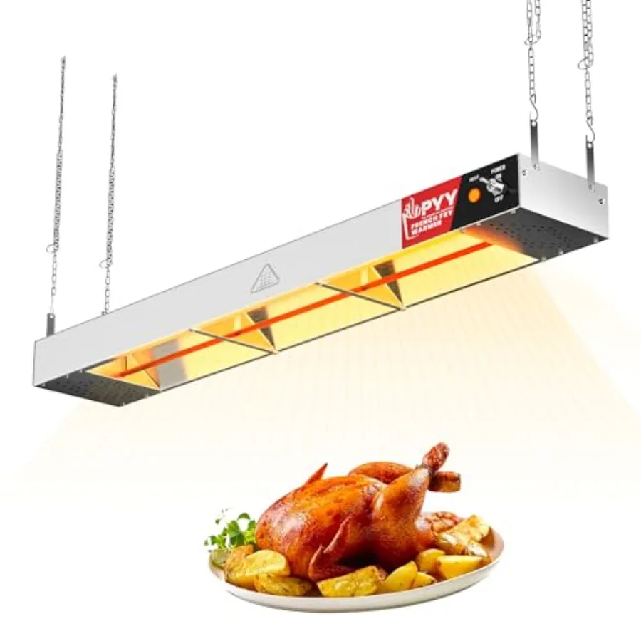 Food Heat Lamp Strip - 36 Inch Commercial Stainless Steel Heating Lamp, 500W, Silver, for Restaurants, Kitchens Cafeterias
Food Heat Lamp Strip - 36 Inch Commercial Stainless Steel Heating Lamp, 500W, Silver, for Restaurants, Kitchens Cafeterias