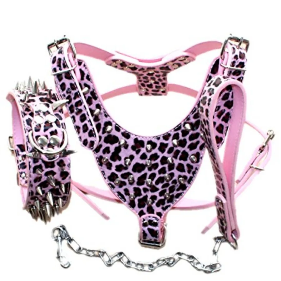 eather Sharp Spiked Studded Dog Coars, Harnesses and Chain eashes 3Pcs atching Set for ediu and arge Dog Pit Bu, astiff, Boxer,
eather Sharp Spiked Studded Dog Coars, Harnesses and Chain eashes 3Pcs atching Set for ediu and arge Dog Pit Bu, astiff, Boxer,