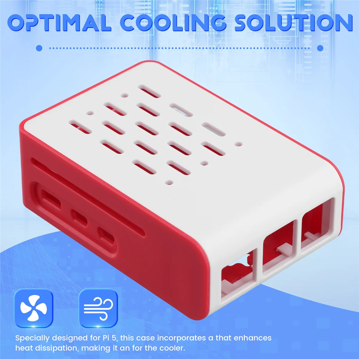 Охлаждающий чехол для Raspberry Pi 5, многофункциональный защитный чехол с улучшенным рассеиванием теплаJAS
Охлаждающий чехол для Raspberry Pi 5, многофункциональный защитный чехол с улучшенным рассеиванием теплаJAS