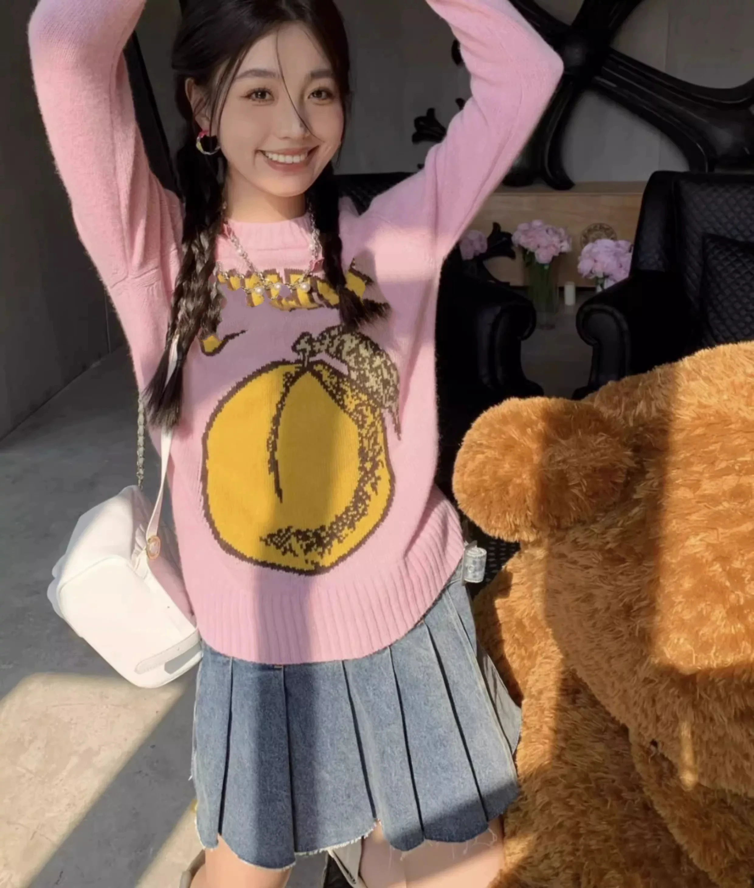 Autumn New Sle Song Dog Pattern round Ne Knitted Sweater Women's Loose Fit Long Sve Faionable Commute Wear
Autumn New Sle Song Dog Pattern round Ne Knitted Sweater Women's Loose Fit Long Sve Faionable Commute Wear