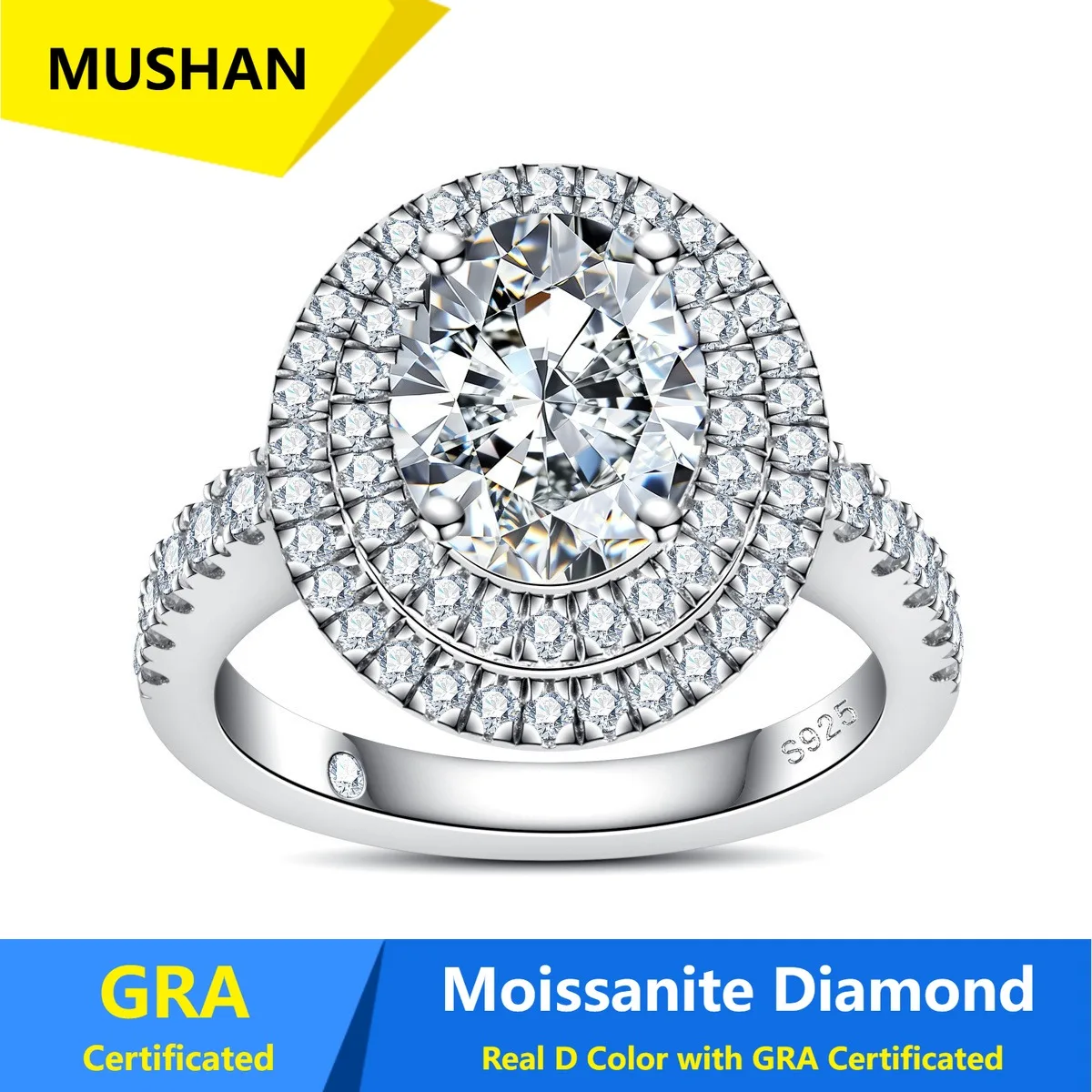 MUSHAN Luxury Jewelry 925 Sterling Silver Ring Band Women GRA Certificated Moissanite Diamond Emerald D Color Rings Fine Jewelry
MUSHAN Luxury Jewelry 925 Sterling Silver Ring Band Women GRA Certificated Moissanite Diamond Emerald D Color Rings Fine Jewelry