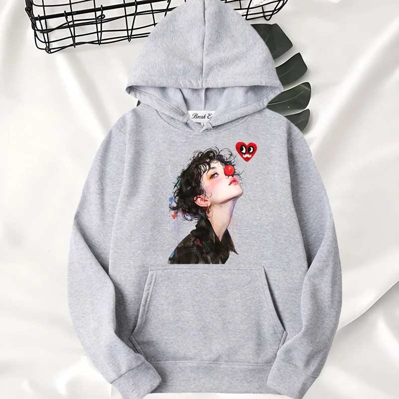Harley Women Joker Paint Printing Women Hoodie Polyester Red Eyes Beard Heart Embroidery Pullover Pockets Loose Autumn Hoody
Harley Women Joker Paint Printing Women Hoodie Polyester Red Eyes Beard Heart Embroidery Pullover Pockets Loose Autumn Hoody
