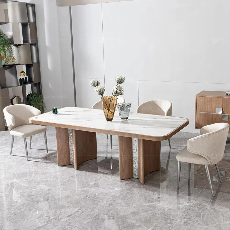 Deluxe Wooden Dining Table Set 12 Seats Wooden Interior Furniture Marble Stainless Steel Dining Table and Chairs
Deluxe Wooden Dining Table Set 12 Seats Wooden Interior Furniture Marble Stainless Steel Dining Table and Chairs