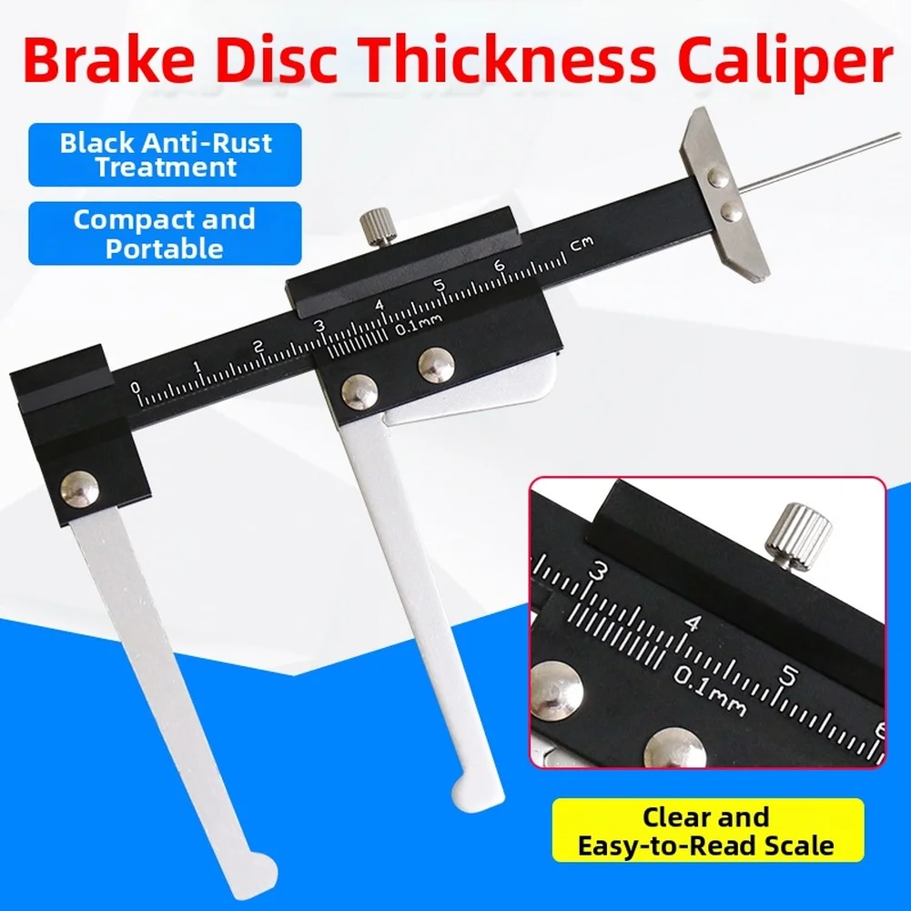 Brake Disc Tire Depth Gauge Caliper 0-60mm Measurement Tool For Car Truck Motorcycle Automotive Hand Tools Stainless Steel
Brake Disc Tire Depth Gauge Caliper 0-60mm Measurement Tool For Car Truck Motorcycle Automotive Hand Tools Stainless Steel