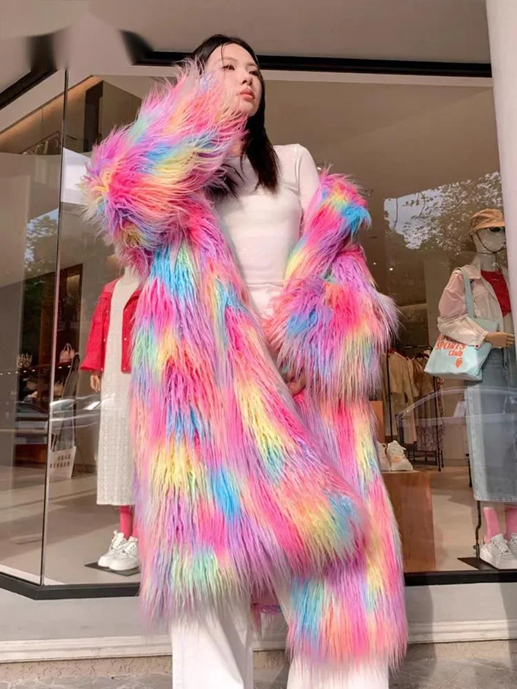 Fashion Imitation Mongolia Sheep Fur Colorful Furry Coat Women's Lapel Loose Lpush Thick Overcoat Winte 0LLJ
Fashion Imitation Mongolia Sheep Fur Colorful Furry Coat Women's Lapel Loose Lpush Thick Overcoat Winte 0LLJ