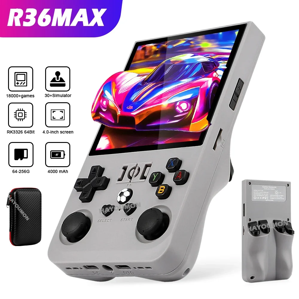 Серая консоль R36 Max Портативные игровые плееры 4-дюймовый IPS-экран Консоль с открытым исходным кодом Ретро Карманный видеоплеер 128G До 20000+ игр
Серая консоль R36 Max Портативные игровые плееры 4-дюймовый IPS-экран Консоль с открытым исходным кодом Ретро Карманный видеоплеер 128G До 20000+ игр