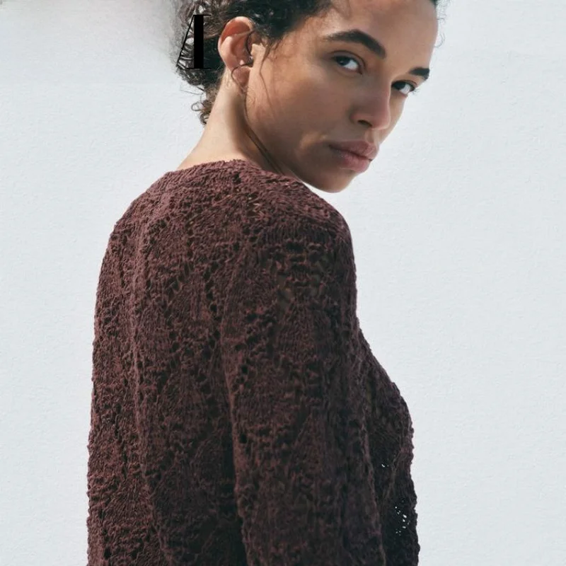 Autumn New Women's Hollow out Knitted Sweater Long Sve round Ne Tassel Eyelet Knitwear Casual Comfortable Breathable
Autumn New Women's Hollow out Knitted Sweater Long Sve round Ne Tassel Eyelet Knitwear Casual Comfortable Breathable