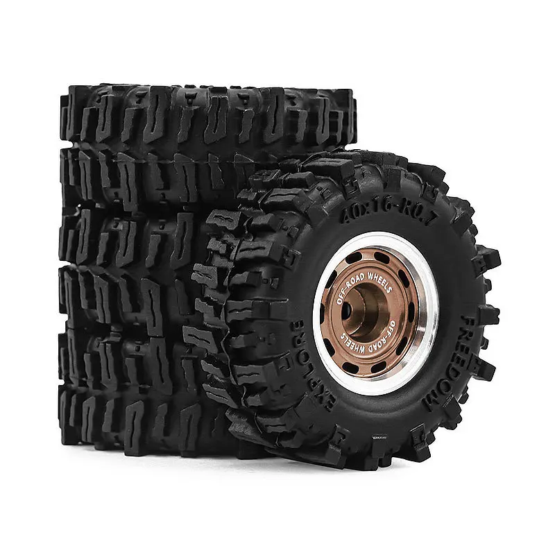 4pcs 0.7" Aluminum Beadlock Wheels & Tires, for 1/30 1/32 RC Rock Crawler Axial SCX30 Redcat Upgrade Parts
4pcs 0.7" Aluminum Beadlock Wheels & Tires, for 1/30 1/32 RC Rock Crawler Axial SCX30 Redcat Upgrade Parts