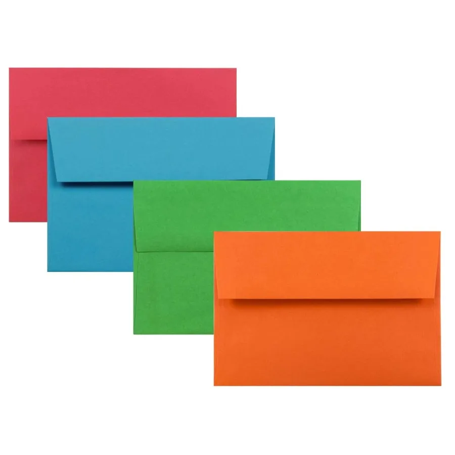 A6 Invitation Envelopes - 4 3/4 x 6 1/2 - Colorful Assortment - 200/Pack
A6 Invitation Envelopes - 4 3/4 x 6 1/2 - Colorful Assortment - 200/Pack