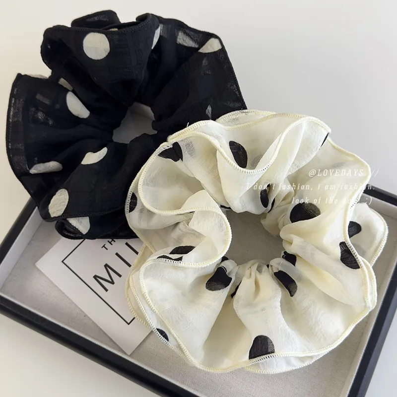 Chiffon Polka Dot Four Layer Scrunchie Korean Elegant Hair Tie For Women Ponytail Elastic Band Daily Party Use Premium Quality
Chiffon Polka Dot Four Layer Scrunchie Korean Elegant Hair Tie For Women Ponytail Elastic Band Daily Party Use Premium Quality