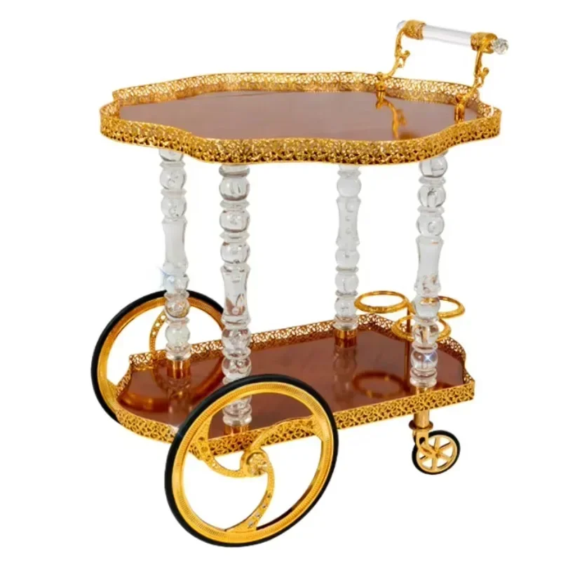 cross-border durable Golden Luxury Retro 2 Tier Trolley With Wine Rack Transport Trolley Kitchen Home Dining Cart
cross-border durable Golden Luxury Retro 2 Tier Trolley With Wine Rack Transport Trolley Kitchen Home Dining Cart