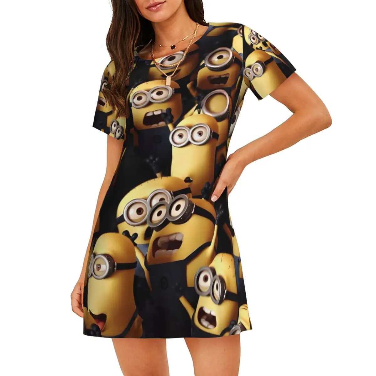 Женская ночная рубашка M-Minions на заказ, одежда для сна с короткими рукавами, желтая капсульная форма для отпуска, путешествий, пижама, женская пижама
Женская ночная рубашка M-Minions на заказ, одежда для сна с короткими рукавами, желтая капсульная форма для отпуска, путешествий, пижама, женская пижама