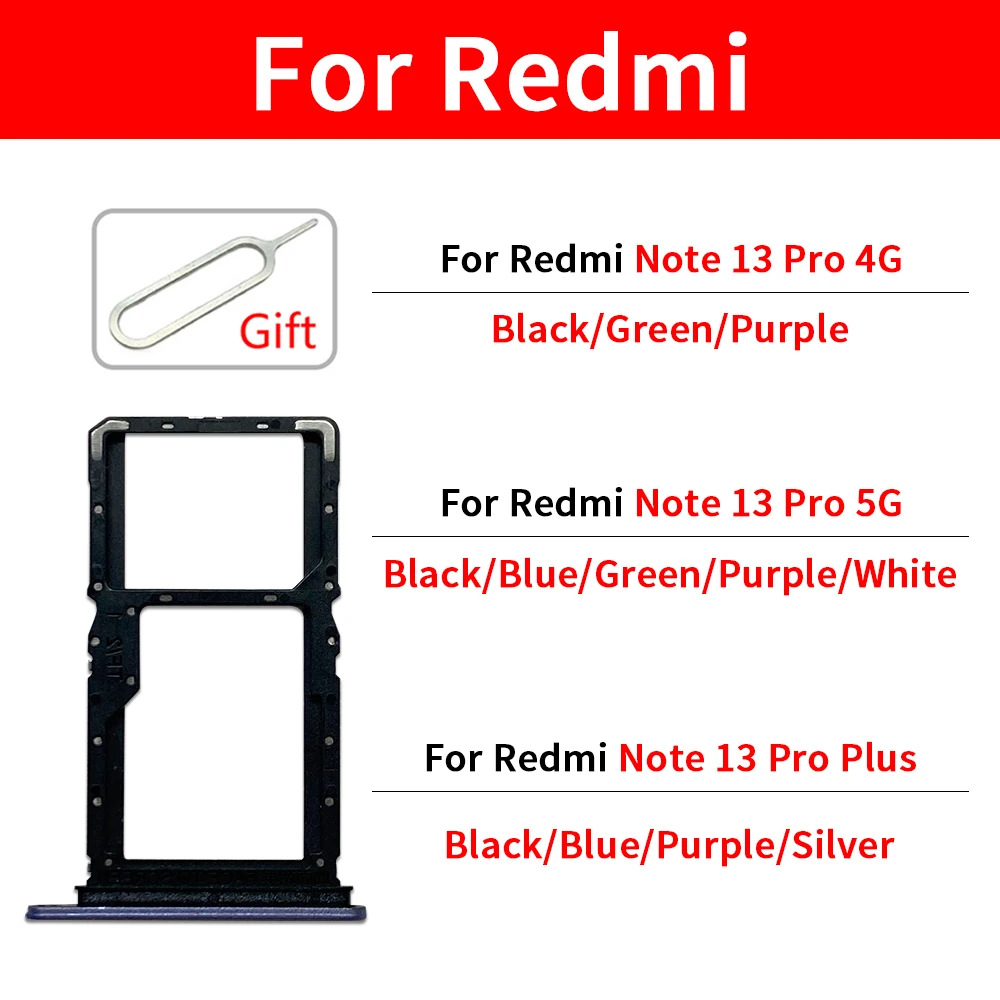 10 шт. устройство чтения лотка для SIM-карты для Xiaomi Redmi Note 13 Pro 4G 5G/Note 13 Pro Plus, держатель для SIM-карты, сменный слот для SIM-карты, ремонт
10 шт. устройство чтения лотка для SIM-карты для Xiaomi Redmi Note 13 Pro 4G 5G/Note 13 Pro Plus, держатель для SIM-карты, сменный слот для SIM-карты, ремонт