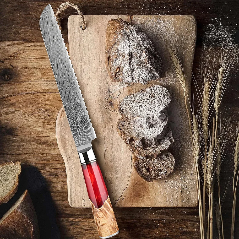 XITUO Bread Knife 8 Inch Professional 67 Layers Damascus Stainless Steel Ergonomic Pro Kitchen Knife Superb Edge Retention
XITUO Bread Knife 8 Inch Professional 67 Layers Damascus Stainless Steel Ergonomic Pro Kitchen Knife Superb Edge Retention