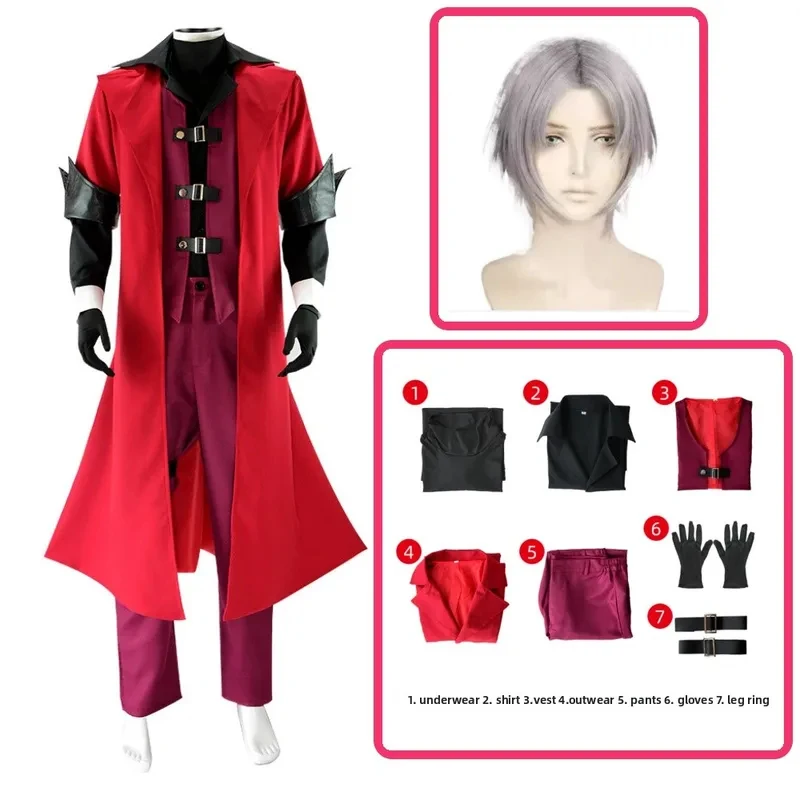 Костюм для косплея Данте из игры DMC 5: пальто, брюки, топ, пояс, парик, плащ для мужчин, взрослых, на Хэллоуин, карнавал, 3;b'2.
Костюм для косплея Данте из игры DMC 5: пальто, брюки, топ, пояс, парик, плащ для мужчин, взрослых, на Хэллоуин, карнавал, 3;b'2.