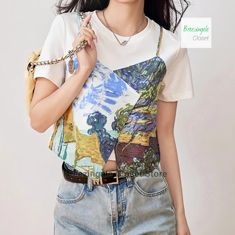 French design feels fake. Two short-sleeved T-shirts with shoulders. Women's summer new niche, irregular, short fashion tops.
French design feels fake. Two short-sleeved T-shirts with shoulders. Women's summer new niche, irregular, short fashion tops.