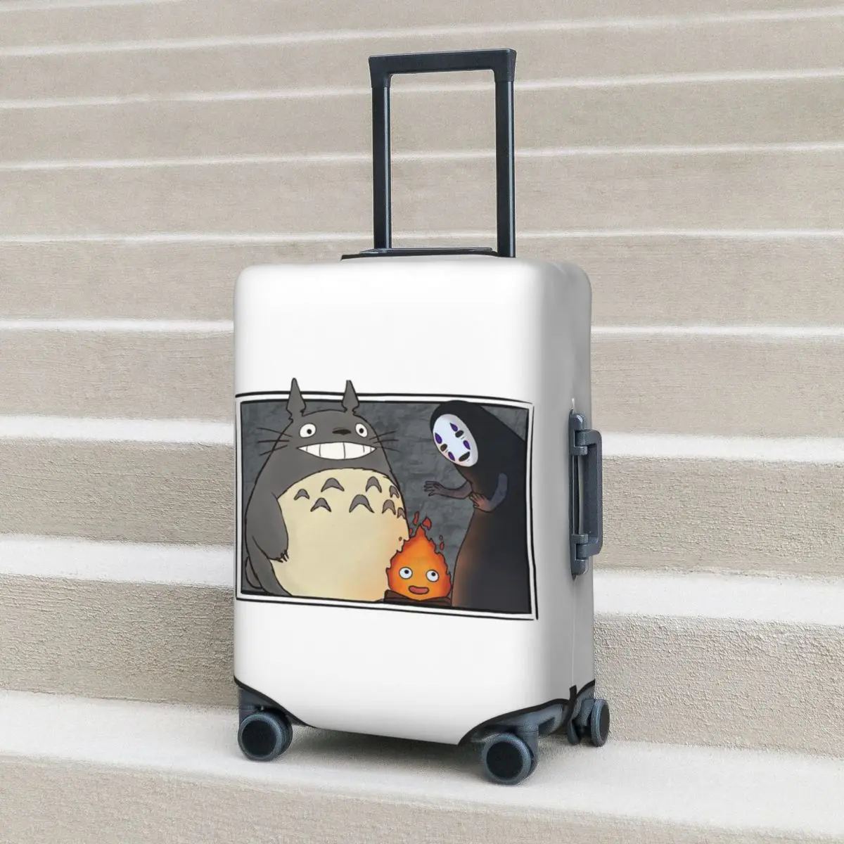 Three Ghibli Friends Suitcase Cover Protection Elastic Trip Luggage Protector Covers for 18-32 Inch 
Three Ghibli Friends Suitcase Cover Protection Elastic Trip Luggage Protector Covers for 18-32 Inch