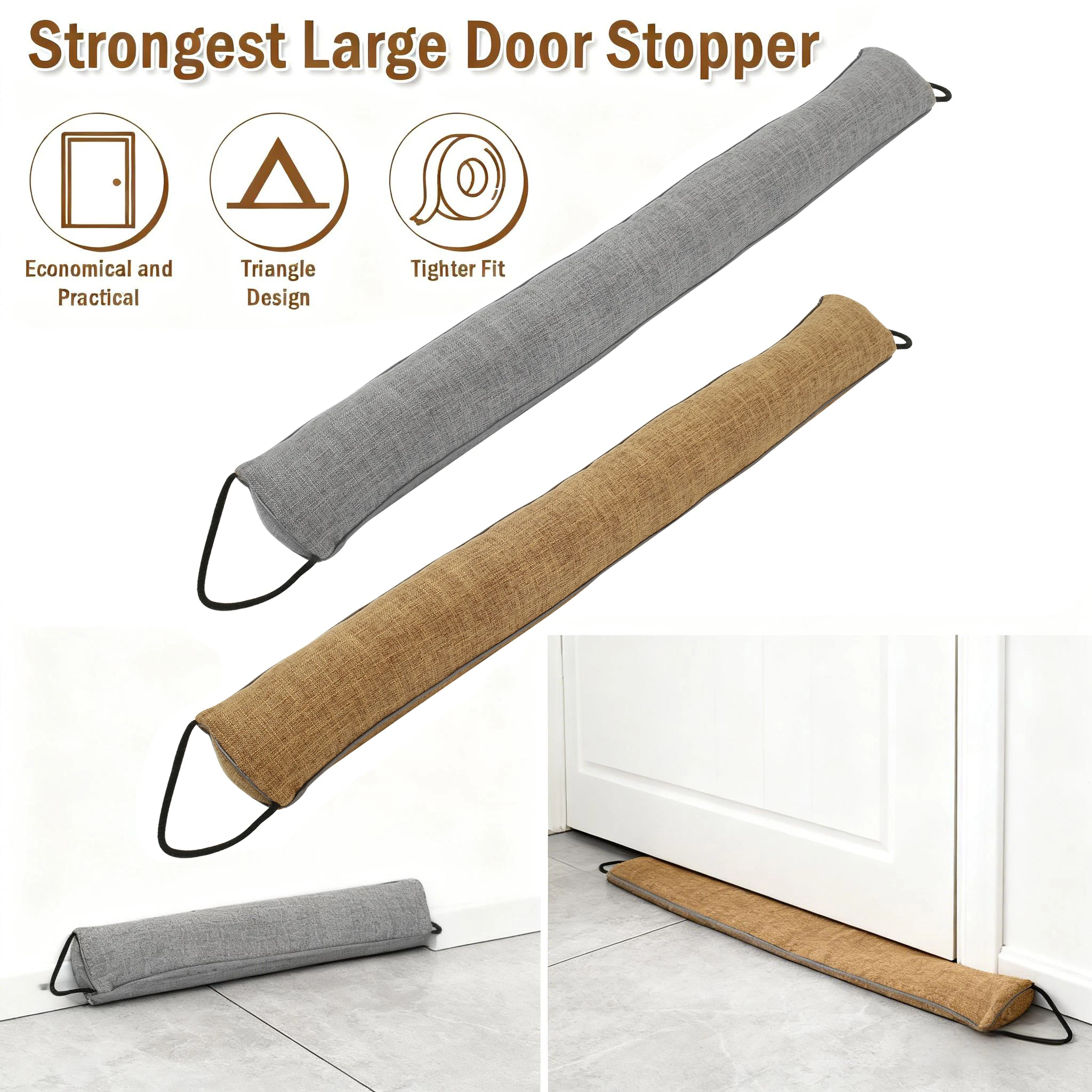 Windproof Seal Strip Heavy Triangular Duty Door Draft Blocker with Hanging Loops Noise Reduction Insulator Under Door Sealer
Windproof Seal Strip Heavy Triangular Duty Door Draft Blocker with Hanging Loops Noise Reduction Insulator Under Door Sealer
