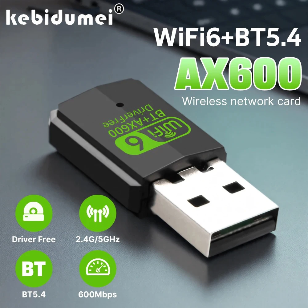 WiFi 6 Bluetooth 5.4 USB-адаптер 600 Мбит/с Беспроводная сетевая карта 2,4G и 5 ГГц Wi-Fi-антенна USB для ПК/ноутбука Win10/11 Драйвер бесплатно
WiFi 6 Bluetooth 5.4 USB-адаптер 600 Мбит/с Беспроводная сетевая карта 2,4G и 5 ГГц Wi-Fi-антенна USB для ПК/ноутбука Win10/11 Драйвер бесплатно