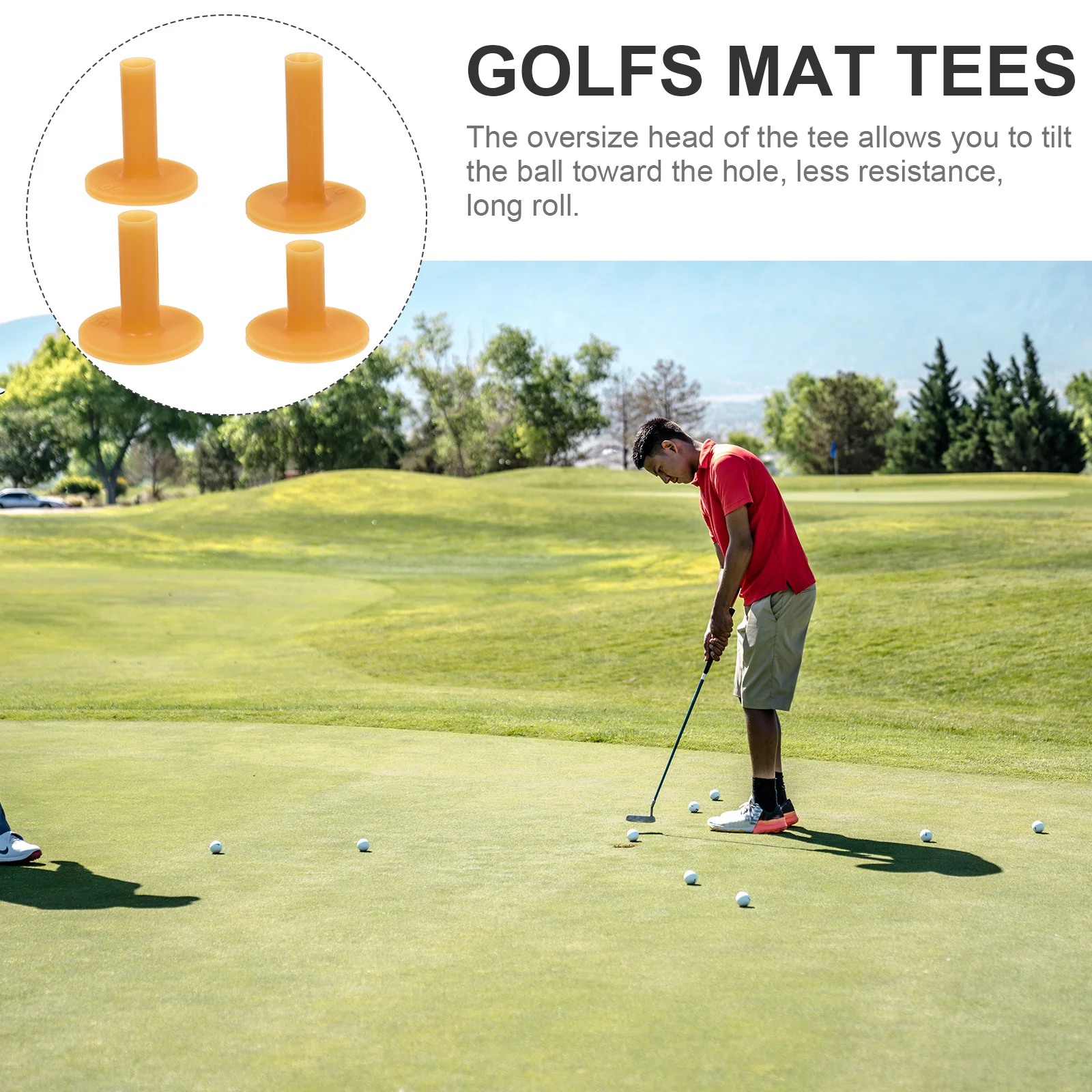 4Pcs Golf Tees Wear-Resist Flexible Lightweight Reusable Oversize Head Reduced Impact Resistance Better Shot Accuracy Long Roll
4Pcs Golf Tees Wear-Resist Flexible Lightweight Reusable Oversize Head Reduced Impact Resistance Better Shot Accuracy Long Roll