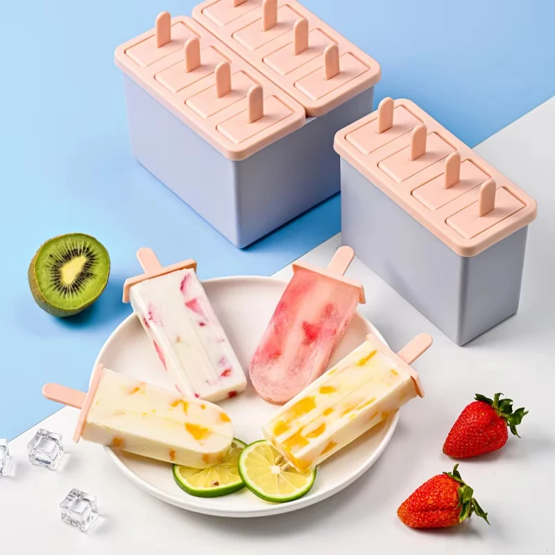 Ice Cream Popsicle Mold 4/8 Grids DIY Ice Cream Homemade Ice Cube Tray Box with Stick Ice-lolly Mold Kitchen Summer Gadgets
Ice Cream Popsicle Mold 4/8 Grids DIY Ice Cream Homemade Ice Cube Tray Box with Stick Ice-lolly Mold Kitchen Summer Gadgets