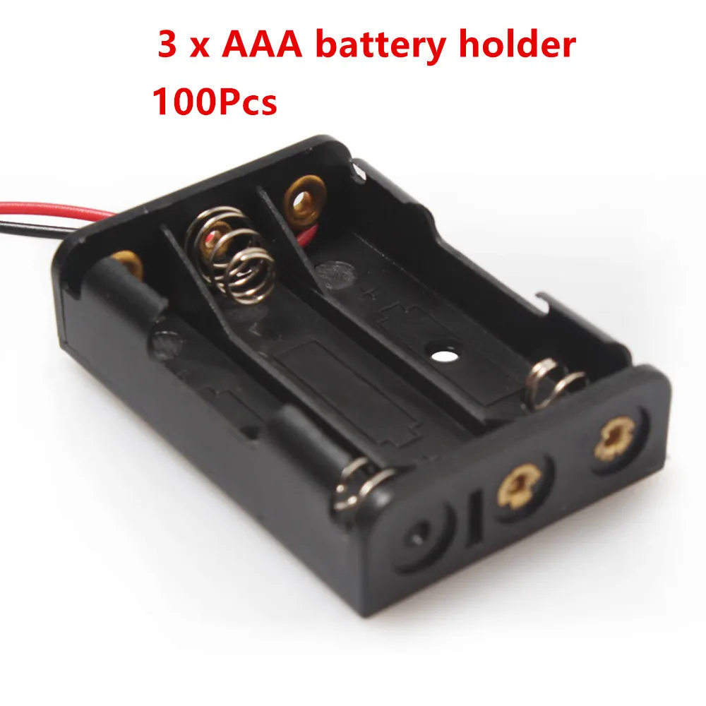 100Pcs 3 Slots AAA battery holder case 3XAAA Battery Storage Box Cover 4.5V 3aaa Batteries Cases With Wire Lead
100Pcs 3 Slots AAA battery holder case 3XAAA Battery Storage Box Cover 4.5V 3aaa Batteries Cases With Wire Lead