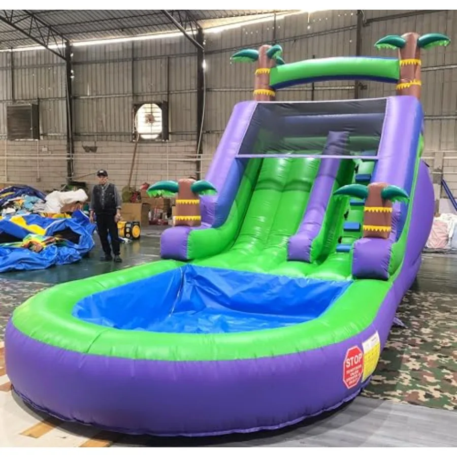Commercial water slide for backyard outdoor use PVC material blue 21FT L size with heavy-duty 0.45mm vinyl and 950W blower
Commercial water slide for backyard outdoor use PVC material blue 21FT L size with heavy-duty 0.45mm vinyl and 950W blower